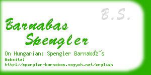 barnabas spengler business card